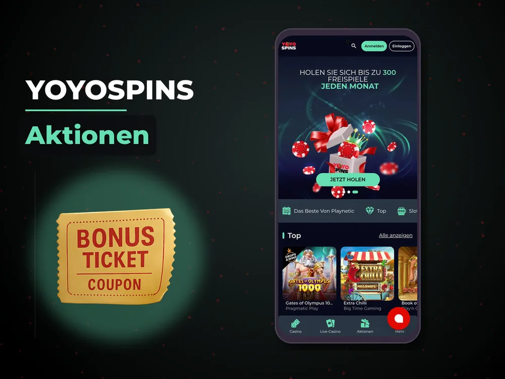 YoyoSpins - Aktionen