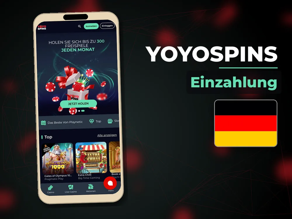 YoyoSpins - Einzahlung