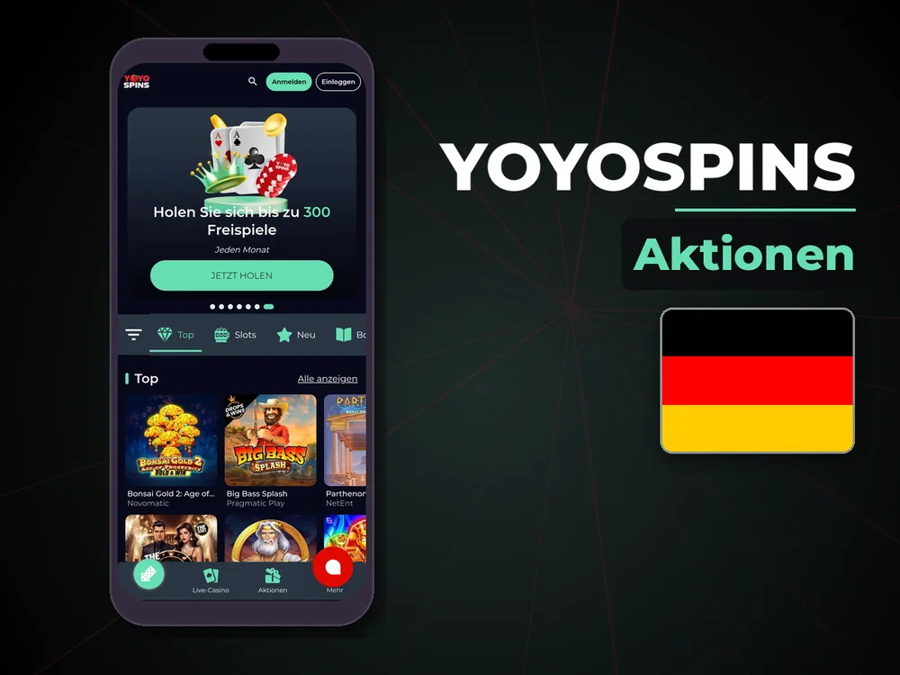 YoyoSpins - Aktionen